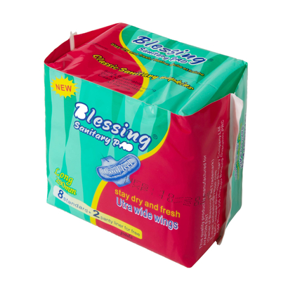 Gevleugelde van Katoenen Menstruele de Hygiënestootkussens Stootkussens Maxi 290mm Vrouwen