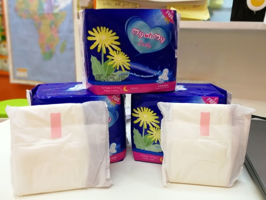 Natuurlijke Menstruele Sanitaire van het de Nachtgebruik van de Stootkussens Vrouwelijke Hygiëne het Maandverbandoem