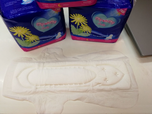 Wingless Zijde Beschikbare Maandverbanden 410mm met Zachte Katoenen Stoffen FDA