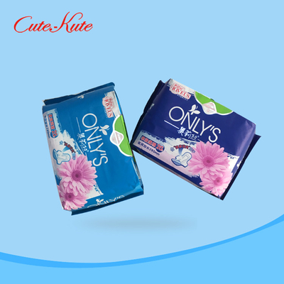 Van Katoenen van parfummaxi pad absorbency fluff pulp ODM Dekkings Sanitaire Stootkussens