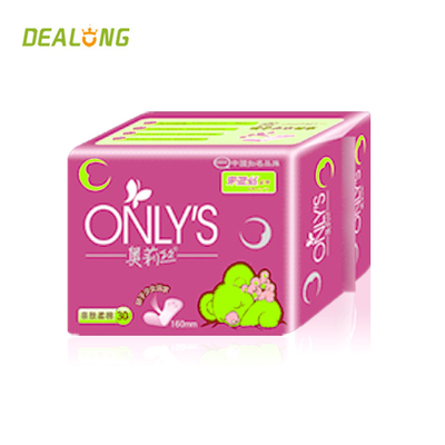 100% organische Katoenen Sanitaire Stootkussens Maxi Pads Printed High Absorbency
