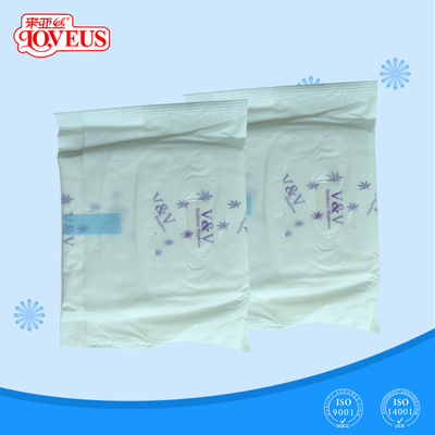 280mm Zuivere Katoenen Sanitaire Stootkussenspe Film Maxi Sanitary Napkins